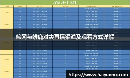 篮网与雄鹿对决直播渠道及观看方式详解