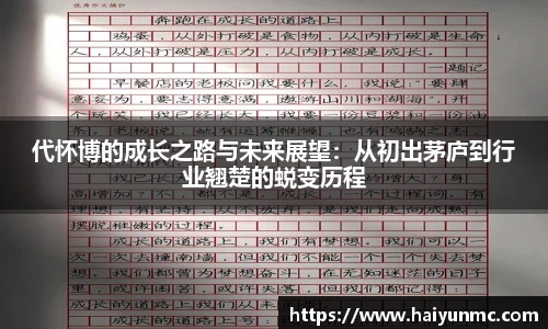 代怀博的成长之路与未来展望：从初出茅庐到行业翘楚的蜕变历程